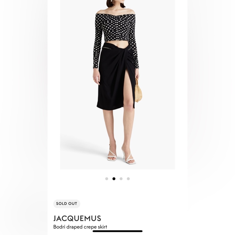 Jacquemus Bodri draped crepe skirt